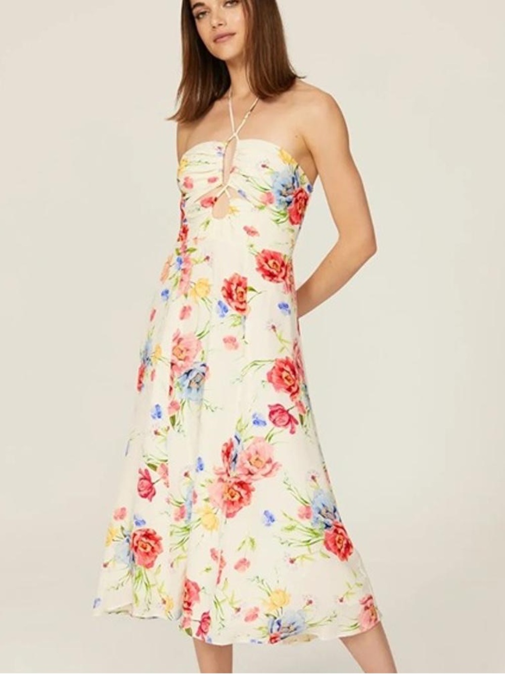 Yumi Kim Floral Strapless Maxi Dress